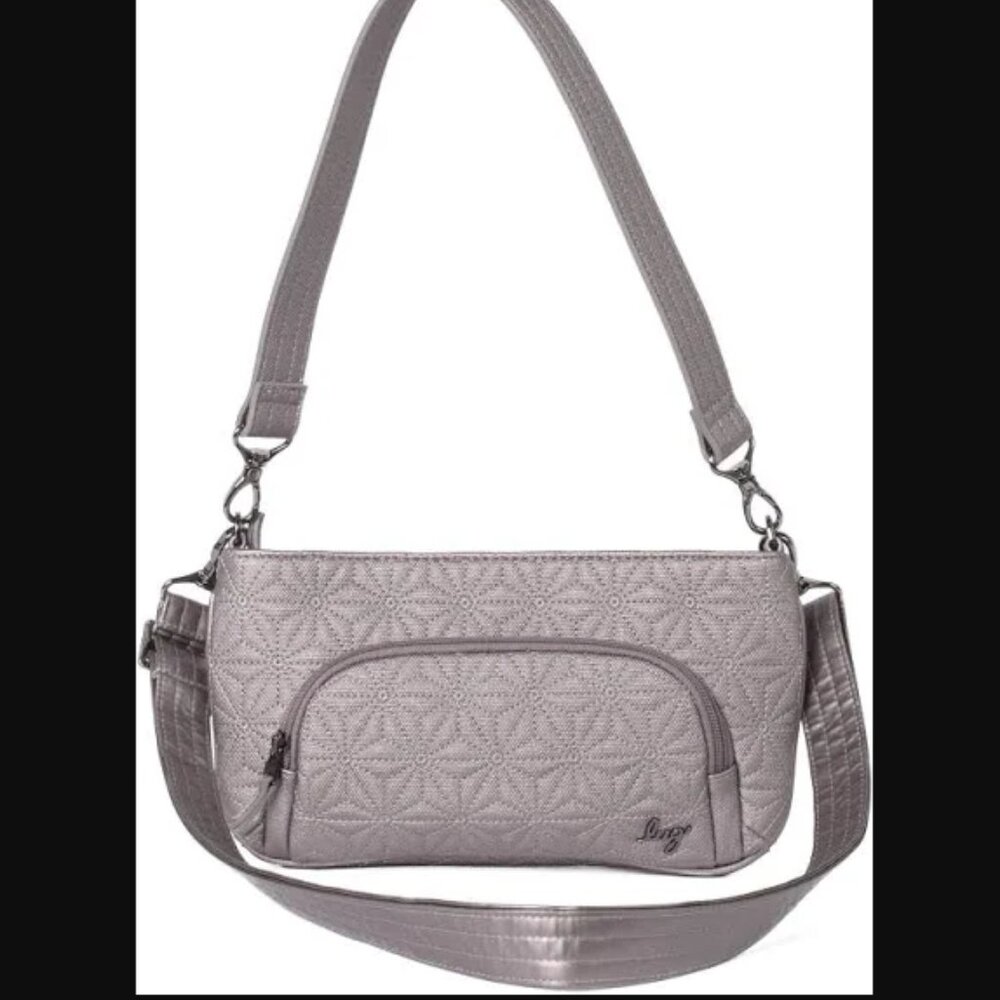 Brand New Lug  Metallic Pearl Flyer Matte Luxe VL Convertible Crossbody Bag